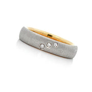 Men's Platinum and 18K Yellow Gold Diamond Wedding Band
